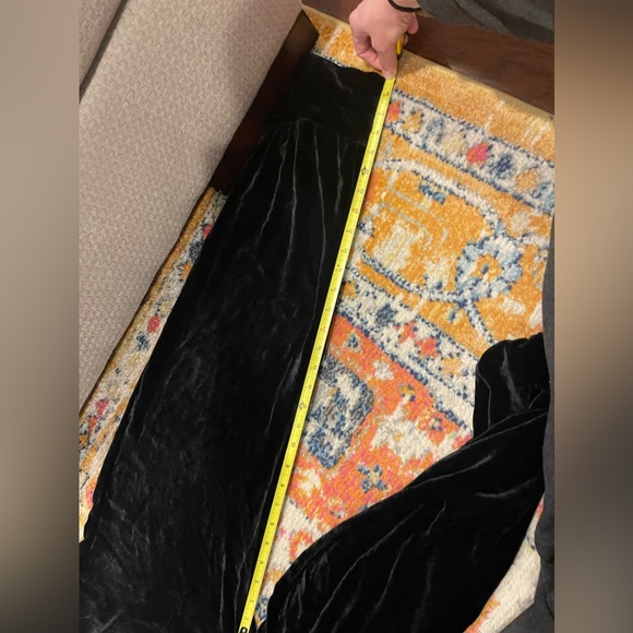 Ghost Black velvet drawstring gypsy pant - Picture 5 of 6